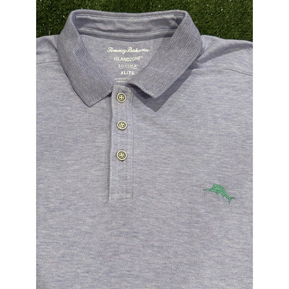 TOMMY BAHAMA Mens XL POLO SHIRT LAVENDULA PURPLE SUPIMA